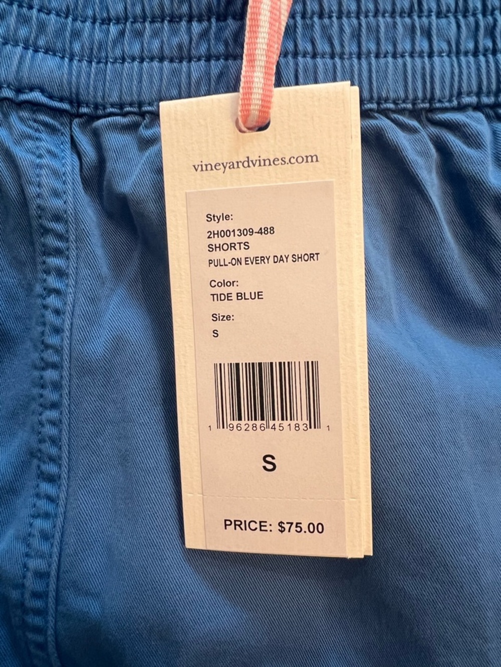 Vineyard Vines Blue Women's Elastic Waist Casual Shorts - Picture 3 of 5